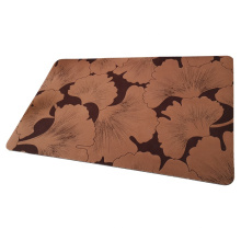 Special Style Hot Sale Flocking Floor Mat Rubber Backing Ginkgo Leaf Pattern Mat